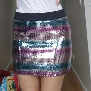 Sequin skirt derek heart black pink
